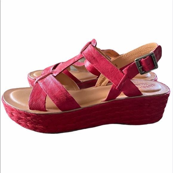 Kork-Ease Shoes - Kork-Ease Red Leather Ande Espadrille Sandals